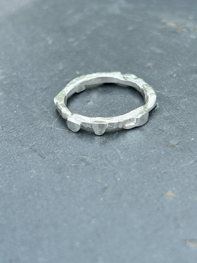 Textured Molten Stacking Ring - LaVidaLoca Jewellery