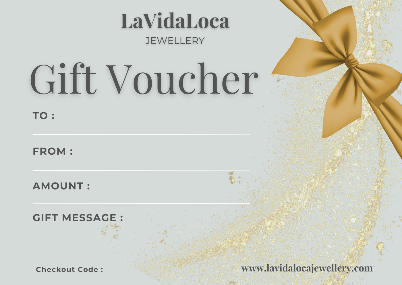 The perfect gift - a gift voucher from LaVidaLoca Jewellery