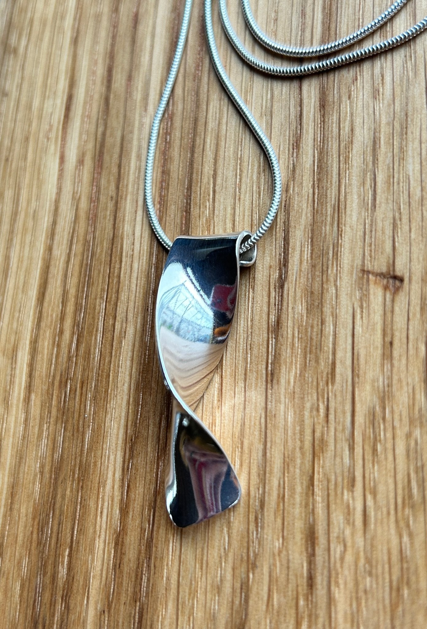 Twisted Silver Pendant - LaVidaLoca Jewellery