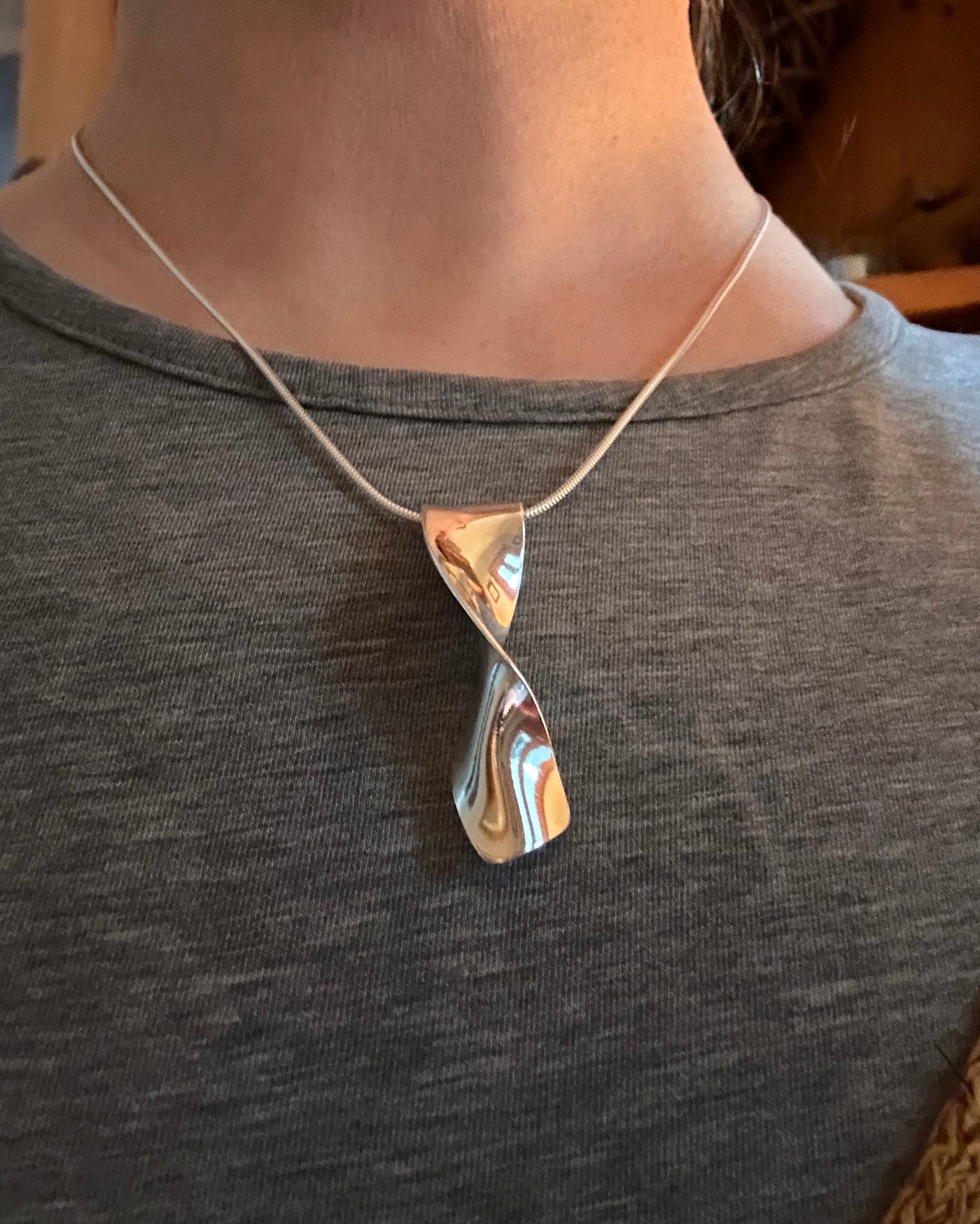 Twisted Silver Pendant